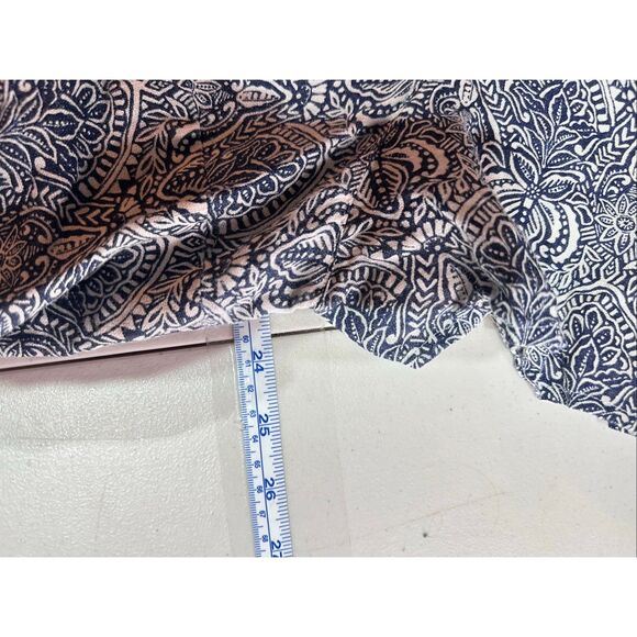 Rachel Zoe 100% Linen Boxy Floral Short Sleeve T Shirt Size 1X Plus Coastal - Picture 8 of 9